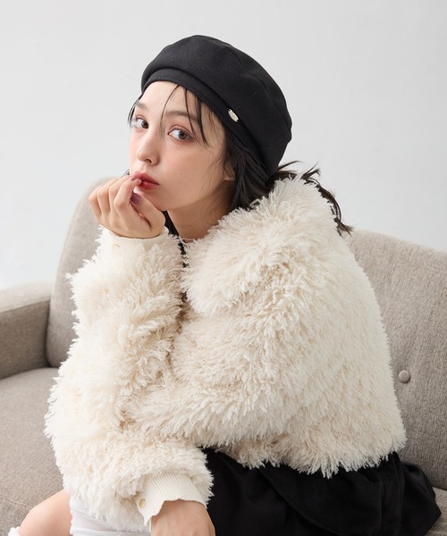 セール】ステンカラープードルエコファーブルゾン（ブルゾン）｜INGNI