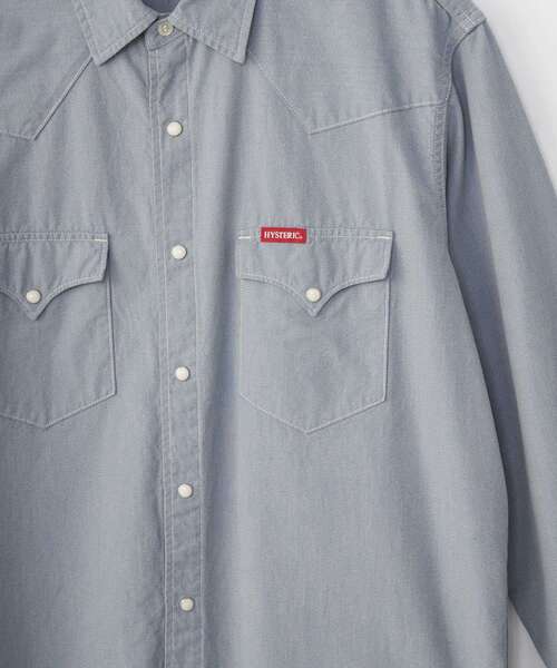 HYSTERIC GLAMOUR（ヒステリックグラマー）の「LOW-FI刺繍 ウエスタンシャツ（シャツ/ブラウス・メンズ・ブルー/グレー/ブラック・SMALL/MEDIUM/LARGE/X-LARGE）」の8枚目の写真