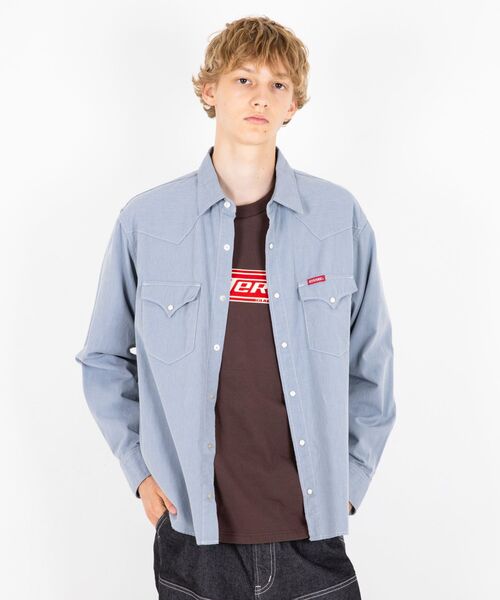 HYSTERIC GLAMOUR（ヒステリックグラマー）の「LOW-FI刺繍 ウエスタンシャツ（シャツ/ブラウス・メンズ・ブルー/グレー/ブラック・SMALL/MEDIUM/LARGE/X-LARGE）」の9枚目の写真