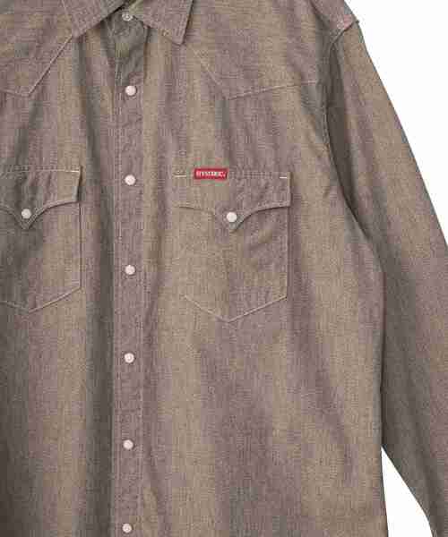 HYSTERIC GLAMOUR（ヒステリックグラマー）の「LOW-FI刺繍 ウエスタンシャツ（シャツ/ブラウス・メンズ・ブルー/グレー/ブラック・SMALL/MEDIUM/LARGE/X-LARGE）」の13枚目の写真