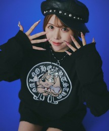 GALFY（ガルフィー）の「GALFY（ガルフィー）百合の紋紋ボロンT/ブランドロゴ キャラクター刺繍/メンズ レディース ユニセックス（Tシャツ/カットソー・メンズ）」