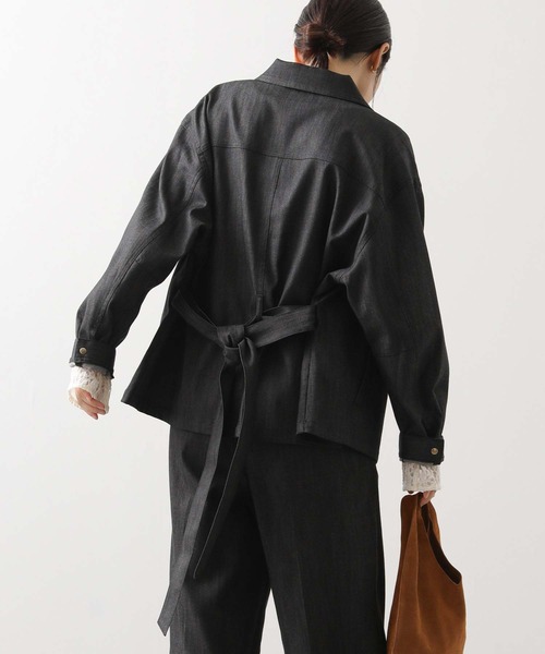 Gready Brilliant(グレディブリリアン)の「デニムベルト付きジャケット(テーラードジャケット・レディース・ブラック・38)」の22枚目の写真