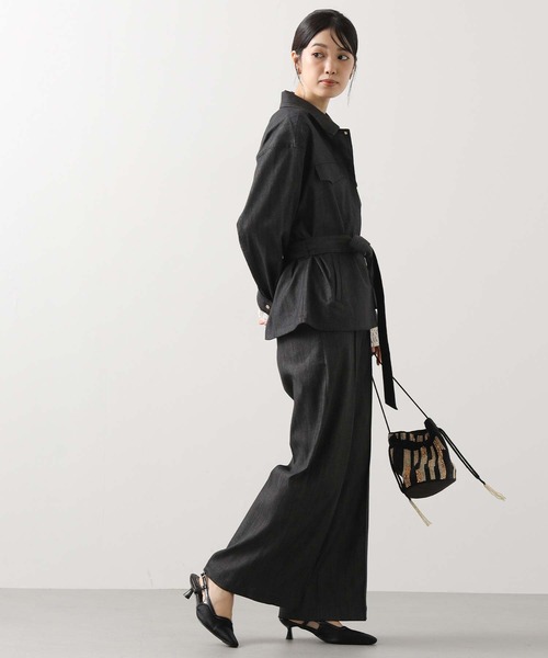 Gready Brilliant(グレディブリリアン)の「デニムベルト付きジャケット(テーラードジャケット・レディース・ブラック・38)」の5枚目の写真