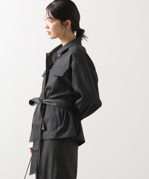 Gready Brilliant(グレディブリリアン)の「デニムベルト付きジャケット(テーラードジャケット・レディース・ブラック・38)」の8枚目の写真