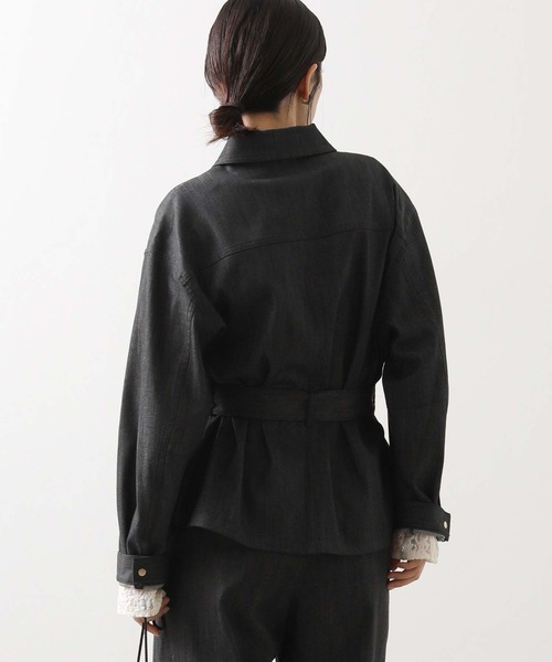 Gready Brilliant(グレディブリリアン)の「デニムベルト付きジャケット(テーラードジャケット・レディース・ブラック・38)」の9枚目の写真