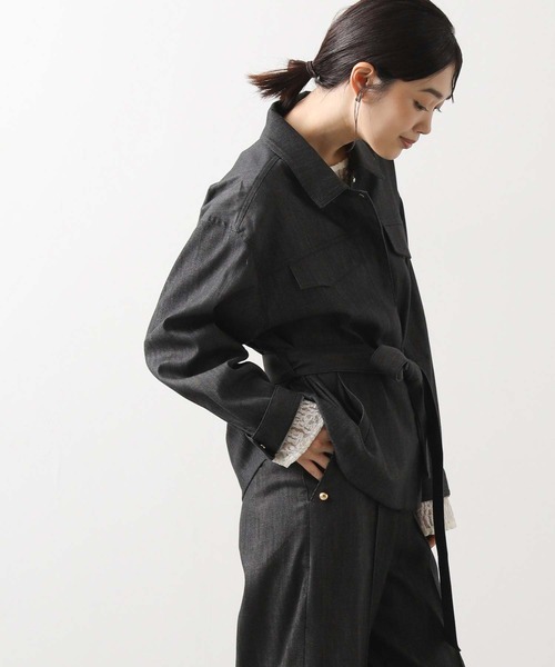 Gready Brilliant(グレディブリリアン)の「デニムベルト付きジャケット(テーラードジャケット・レディース・ブラック・38)」の10枚目の写真