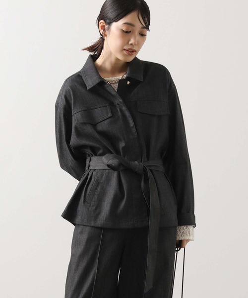 Gready Brilliant(グレディブリリアン)の「デニムベルト付きジャケット(テーラードジャケット・レディース・ブラック・38)」の11枚目の写真