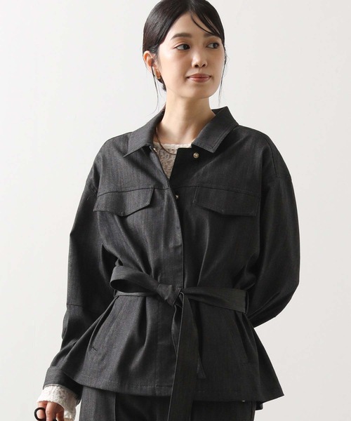 Gready Brilliant(グレディブリリアン)の「デニムベルト付きジャケット(テーラードジャケット・レディース・ブラック・38)」の12枚目の写真