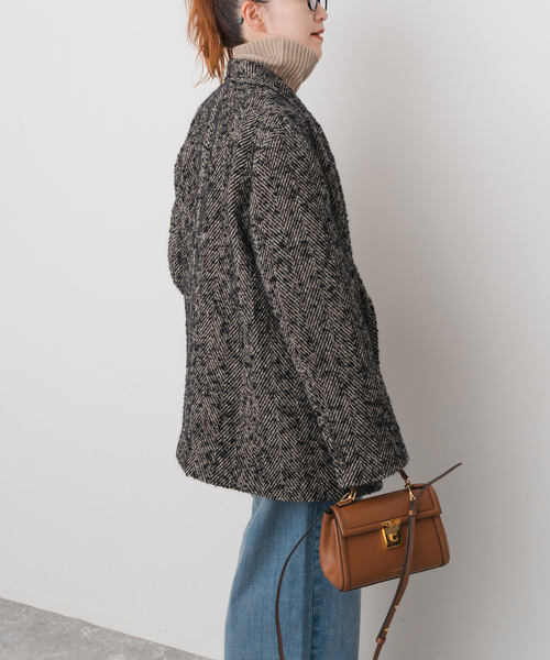 Spick & Span（スピックアンドスパン）の「ヘリンボンツイードジャコット（その他アウター・レディース・マルチ・36/38）」の6枚目の写真