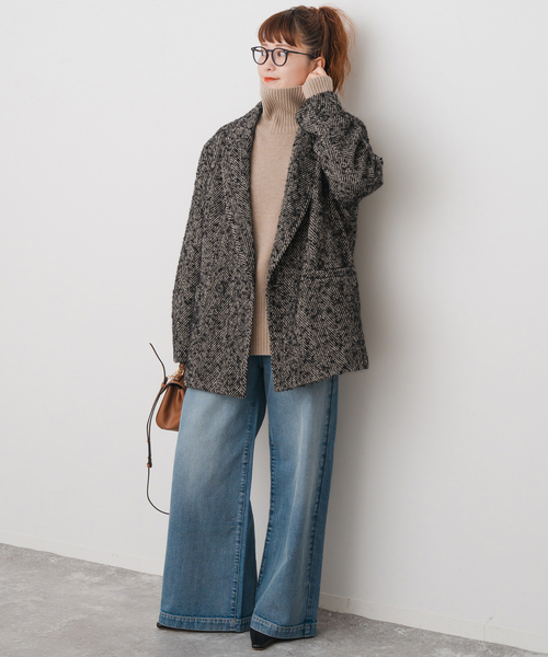 Spick & Span（スピックアンドスパン）の「ヘリンボンツイードジャコット（その他アウター・レディース・マルチ・36/38）」の9枚目の写真