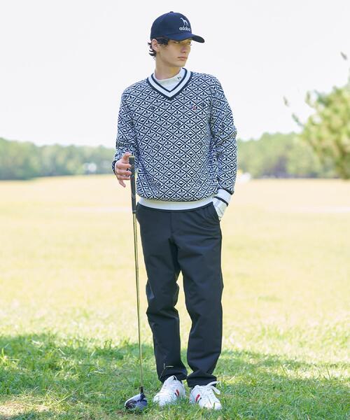 新レーベル ADABAT NAVY】フルールドリスVネックニット（ニット