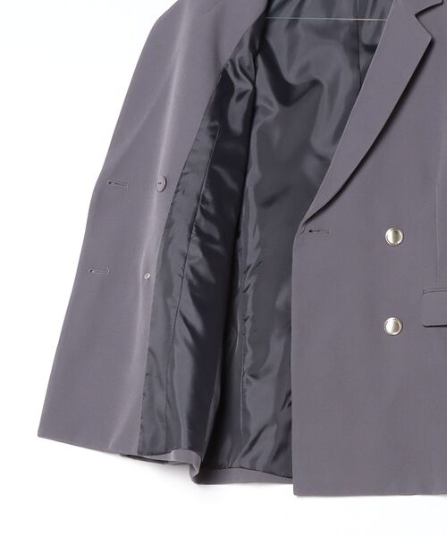 TRUDEA（トルディア）の「ダブルブレストジャケット(無地・チェック柄)（テーラードジャケット・レディース・ネイビー/ブラウン/ホワイト×ブラック/チャコールグレー・SMALL/MEDIUM/LARGE）」の21枚目の写真