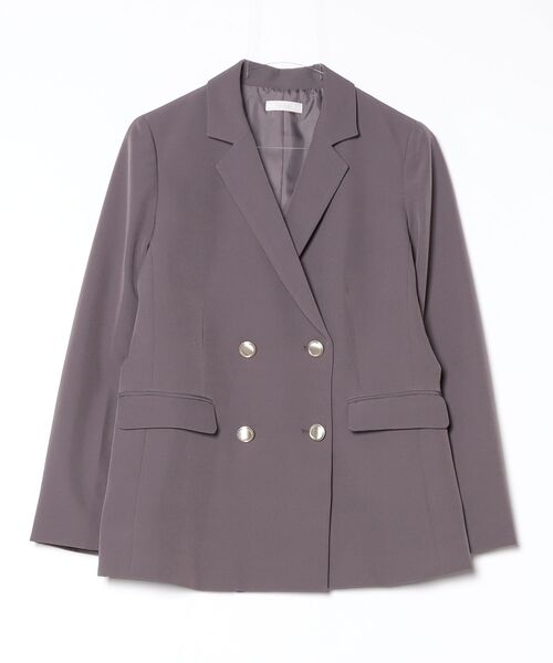 TRUDEA（トルディア）の「ダブルブレストジャケット(無地・チェック柄)（テーラードジャケット・レディース・ネイビー/ブラウン/ホワイト×ブラック/チャコールグレー・SMALL/MEDIUM/LARGE）」の18枚目の写真