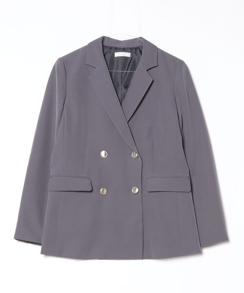 TRUDEA（トルディア）の「ダブルブレストジャケット(無地・チェック柄)（テーラードジャケット・レディース・ネイビー/ブラウン/ホワイト×ブラック/チャコールグレー・SMALL/MEDIUM/LARGE）」の19枚目の写真