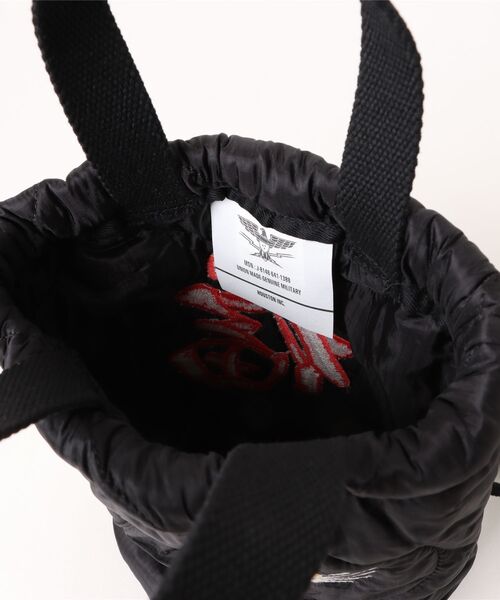 HOUSTON(ヒューストン)の「【HOUSTON / ヒューストン】QUILTING BAG / 巾着バッグ(ショルダーバッグ・レディース・オリーブドラブ/ブラック/カモフラージュ・FREE)」の12枚目の写真
