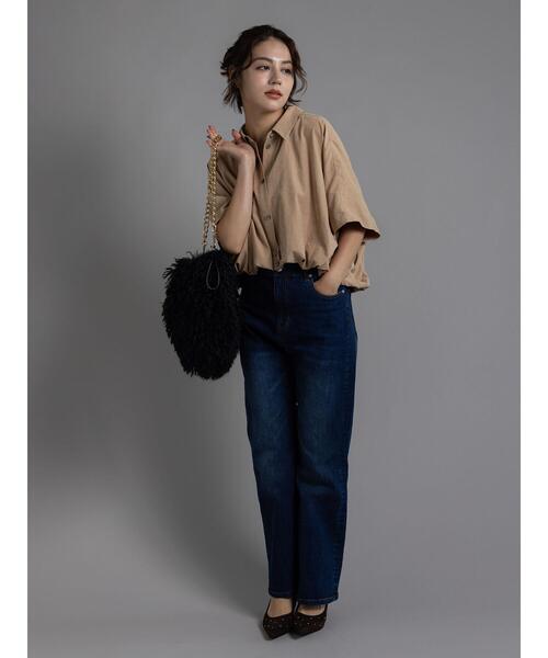 Te chichi（テチチ）の「ボア×チェーンキンチャクBAG（ハンドバッグ・レディース・ベージュ/ブラック・F）」の3枚目の写真