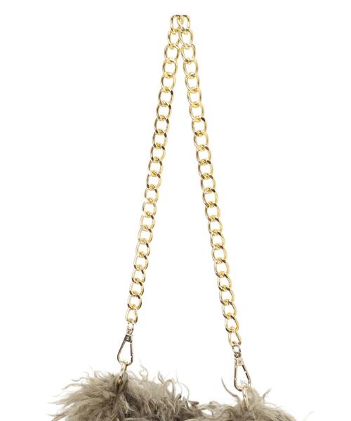 Te chichi（テチチ）の「ボア×チェーンキンチャクBAG（ハンドバッグ・レディース・ベージュ/ブラック・F）」の11枚目の写真
