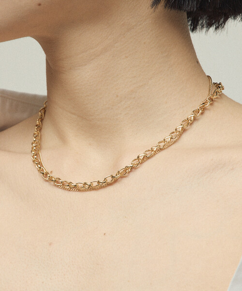 Firsthand（ファーストハンド）の「Firsthand/ファーストハンド ダブルチェーンコンビネックレス（ネックレス・レディース・ゴールド/シルバー・ONE SIZE）」の6枚目の写真