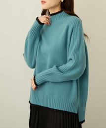 nAvy もちり配色 ハイネックニット