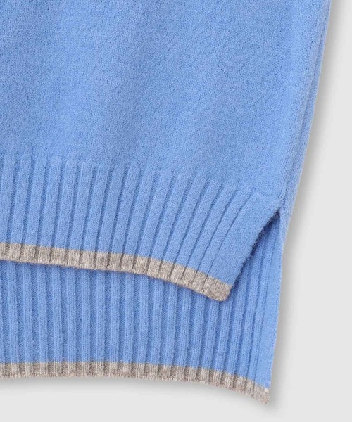 NAVY(ネイビー)の「nAvy もちり配色 ハイネックニット(ニット/セーター・レディース・オレンジ/チャコール/ブルー/グリーン/杢グレー・M/L)」の8枚目の写真