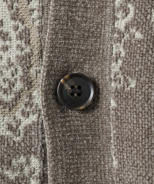 FREAK'S STORE（フリークスストア）の「ペイズリー総柄 モール糸 ニットカーディガン/リラックスフィット（カーディガン/ボレロ・メンズ・オリーブ/ベージュ/ワインレッド・LARGE/MEDIUM）」の13枚目の写真