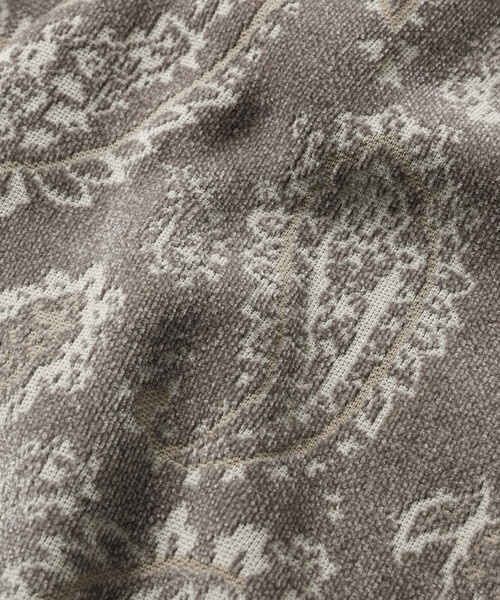 FREAK'S STORE（フリークスストア）の「ペイズリー総柄 モール糸 ニットカーディガン/リラックスフィット（カーディガン/ボレロ・メンズ・オリーブ/ベージュ/ワインレッド・LARGE/MEDIUM）」の17枚目の写真