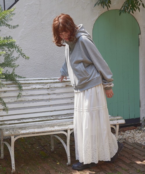 Unblend】ドロスト ヘビーウェイトダブルジップショート丈パーカー