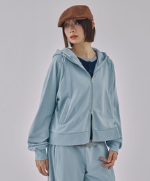 Unblend（アンブレンド）の「【Unblend】ドロスト ヘビーウェイトダブルジップショート丈パーカー 【セットアップ対応】（パーカー）」