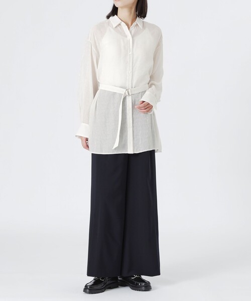 LOVELESS（ラブレス）の「シアージャカードシャツ（シャツ/ブラウス・レディース・グリーン系その他6/オフホワイト・36）」の8枚目の写真