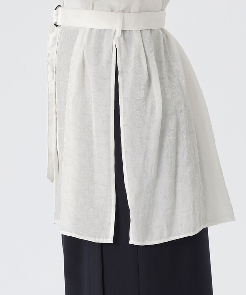 LOVELESS（ラブレス）の「シアージャカードシャツ（シャツ/ブラウス・レディース・グリーン系その他6/オフホワイト・36）」の15枚目の写真