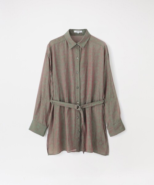 LOVELESS（ラブレス）の「シアージャカードシャツ（シャツ/ブラウス・レディース・グリーン系その他6/オフホワイト・36）」の4枚目の写真