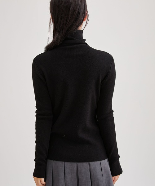 Lace Ladies(レースレディース)の「ウールタッチ ベーシック ハイネック ニット プルオーバー(ニット/セーター・レディース・グレー/ベージュ/アイボリー/ブラック/グレイッシュベージュ・FREE)」の16枚目の写真