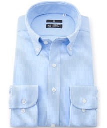 SUIT SELECT（スーツセレクト）の「【スーパーノンアイロン・ストレッチ・速乾】【長袖】【BLACK LINE】ボタンダウンワイシャツ/「4S」（ビジネスシャツ）」