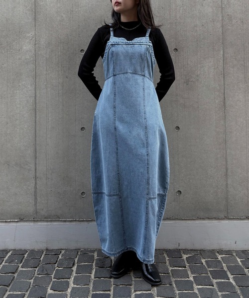 セール】【&g'aime】デニムコクーンドレス Denim Cocoon Dress