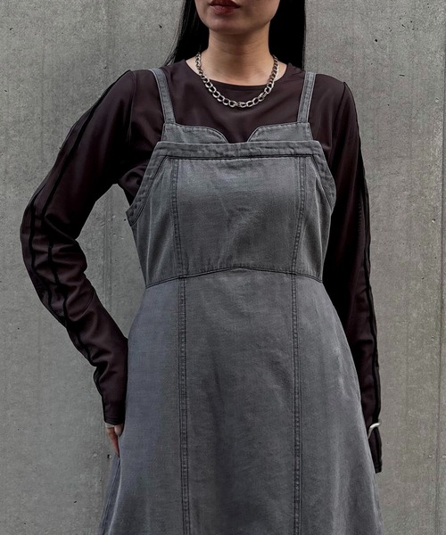 &g'aime(アンジェム)の「【&g'aime】デニムコクーンドレス Denim Cocoon Dress(ワンピース・レディース・ブラック/ブルー・FREE)」の17枚目の写真