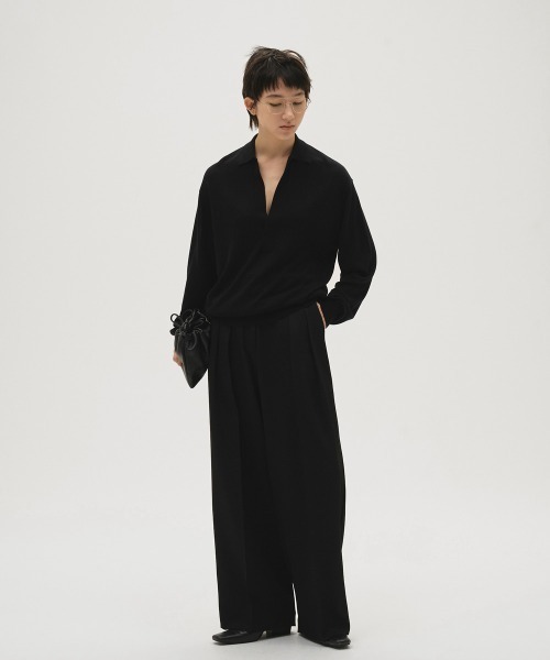 TODAYFUL（トゥデイフル）の「Silky Skipper Knit（シャツ/ブラウス・レディース・キナリ/ブラック・FREE）」の8枚目の写真