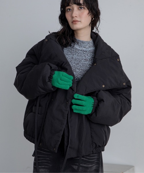 VACANCY（ヴァカンシー）の「ダブルリボンショート丈ダウン（ダウンジャケット/コート・レディース・ブラック/アイボリー・FREE）」の12枚目の写真