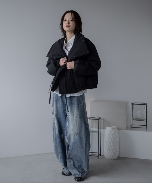 ダブルリボンショート丈ダウン（ダウンジャケット/コート）｜VACANCY