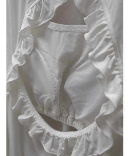 Katrin TOKYO（カトリーントーキョー）の「cup-in back frill tops（Tシャツ/カットソー・レディース・ホワイト/ピンク/ネイビー系・FREE/XS）」の10枚目の写真