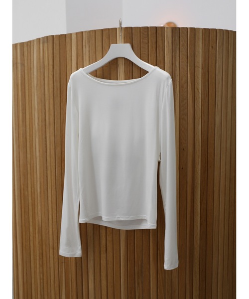 Katrin TOKYO（カトリーントーキョー）の「cup-in back frill tops（Tシャツ/カットソー・レディース・ホワイト/ピンク/ネイビー系・FREE/XS）」の8枚目の写真