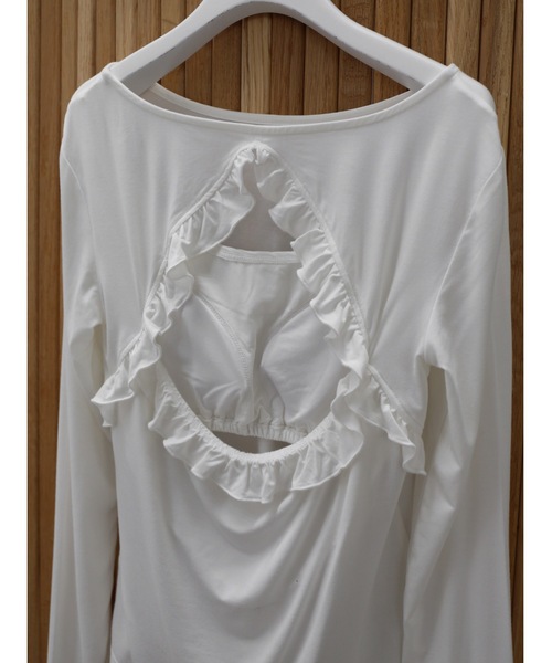 Katrin TOKYO（カトリーントーキョー）の「cup-in back frill tops（Tシャツ/カットソー・レディース・ホワイト/ピンク/ネイビー系・FREE/XS）」の9枚目の写真