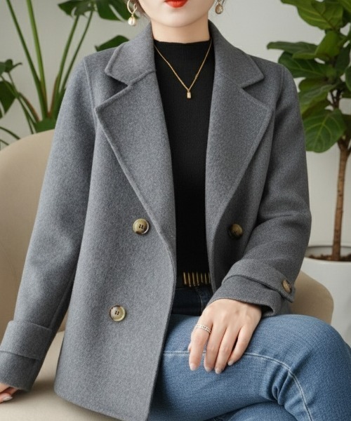 cammie(キャミー)の「ジャケット風コート(その他アウター・レディース・ブラック/ホワイト/グレイッシュベージュ/グレー・M/L)」の4枚目の写真