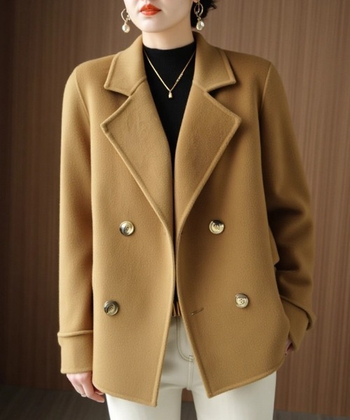 cammie(キャミー)の「ジャケット風コート(その他アウター・レディース・ブラック/ホワイト/グレイッシュベージュ/グレー・M/L)」の15枚目の写真