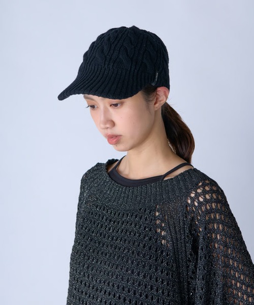 c/est/シーエ MORY ウール ケーブル編み ニットキャップ