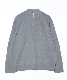 ハーフジップ」に該当するメンズのニット/セーター（グレー/灰色系
