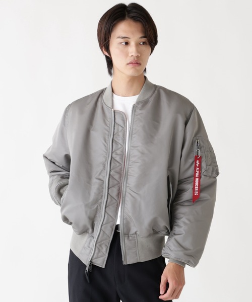 alpha industries ライトフライトジャケット グレー ma-1 Alpha Industries/アルファインダストリーズ/ALPHA MA-1 FLIGHT JACKET