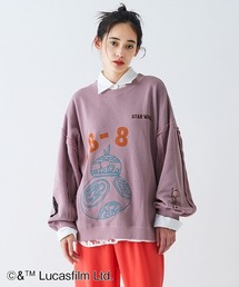 MEDE19F（メデジュウキュウ）の「ＭＥＤＥ１９Ｆ　ＳＴＡＲ　ＷＡＲＳ　クラフト感ただようＢＢ―８／スウェット〈パープル〉（スウェット・レディース）」