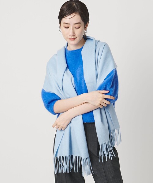 UNITED ARROWS(ユナイテッドアローズ)の「カシミヤ ソリッド ストール(ストール/ショール・レディース・オフホワイト/グレー系/ライトブルー/ブラック/ピンク/ベージュ・FREE)」の16枚目の写真