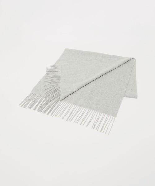 ◆美品◆UNITED ARROWS ソリッド　カシミヤ ストール　ホワイトグレー カシミヤ ソリッド ストール（ストール/ショール）｜UNITED ARROWS