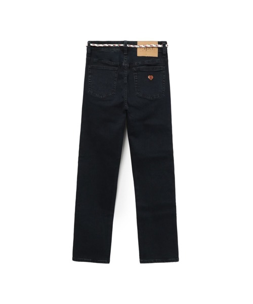 A BATHING APE（アベイシングエイプ）の「HEART PU BADGE SKINNY JEANS #2（デニムパンツ・レディース・チャコール・X-SMALL/SMALL）」の2枚目の写真